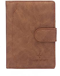 PORRASSO Reisepasshülle Reisezubehör mit RFID-Blocker Schutzhülle Tasche für Kreditkarten PU Reisepass Organizer Herren Damen Passport Cover Kaffee