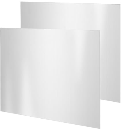 PH PandaHall 2 piezas de placa de acero inoxidable cepillado 304, placas de metal rectangulares para corte mecánico, decoración DIY del hogar, fabricación de plantillas