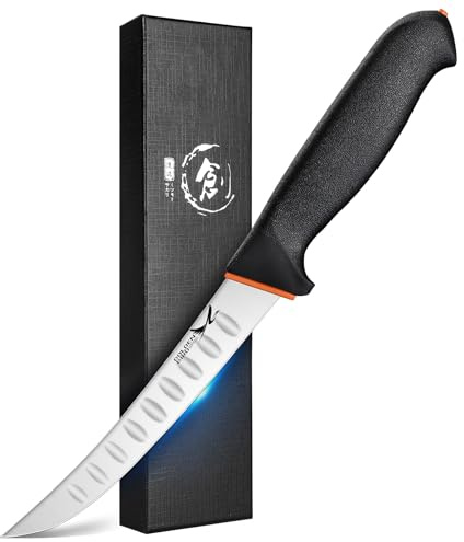 Golden Bird Professional Boning Knife - 6 Inch Stainless Steel Fillet for Meat Cutting, Multifunction Butcher, Granton Edge Breaking, Razor Sharp Chef Knife, Christmas Gifts for Men Women
