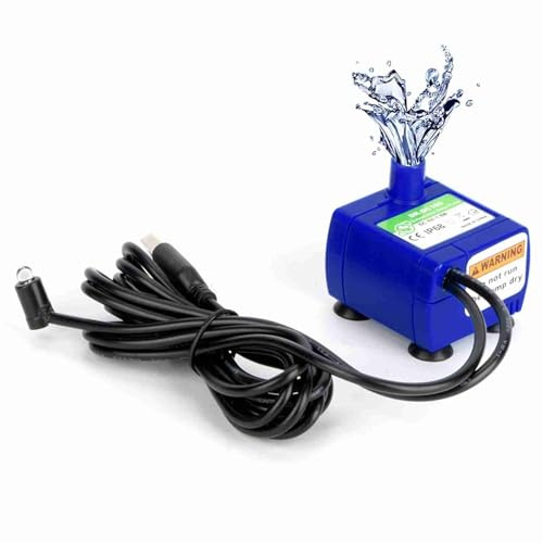 Katzenbrunnen Pumpe, LED Trinkbrunnen Ersatzpumpe Haustier Wasserpumpe Trinkbrunnenpumpe Ultra Leise Springbrunnenpumpe Tauchwasserpumpe für Haustierbrunnen