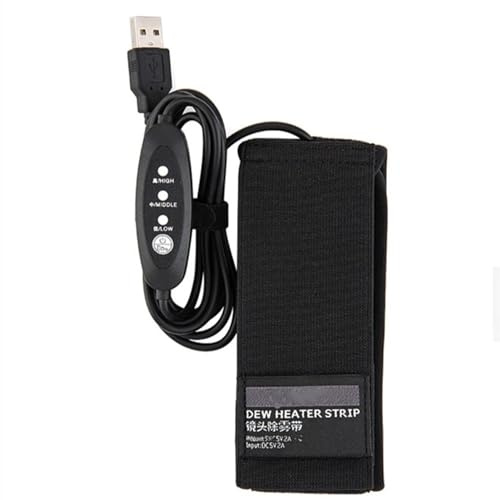 Linsvärmare, Anti-dimma värmebälte för kameralins, 3-växlad USB | temperaturinställning, avfrostning tygvärmare, värmebälte för utrustning