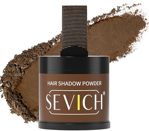 Sevich Polvo de línea capilar de 0.35 oz de gran capacidad, oculta instantáneamente la pérdida de cabello, polvo de retoque de raíces, sombra de cabello para mujeres y hombres, adelgazamiento de