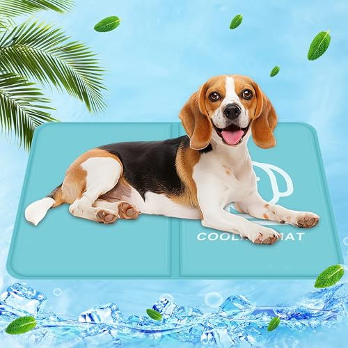 IEEILULU Kühlmatte für Hunde, Kühldecke Hund, Kühlende Hundematte mit Ungiftiges Gel, Kühlmatten Haustiere, Kühlpads Gel, Kühldecke Sommer für Zuhause, Weggehen oder im Auto (S, 50 x 65cm)