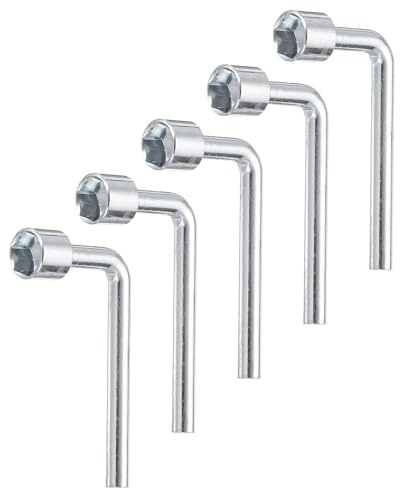 QUARKZMAN 5 Piezas Llave De Vaso Hexagonal En Forma De L 13mm Métrica De Acero Al Carbono De Un Solo Extremo Con 6 Puntos Para Reparaciones Generales Mantenimiento
