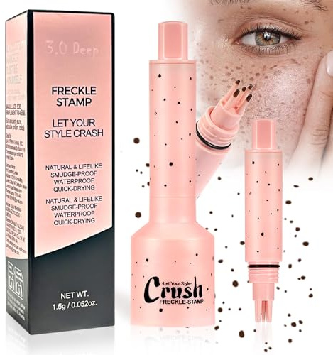 Stylo Taches de Rousseur Naturelles, Résistant à l'Eau & Transpiration, Séchage Rapide, Appli-cation par Pression, Maquillage Freckles Ensoleillées Naturelles pour Plage & Look Quotidien - 3.0 Prof