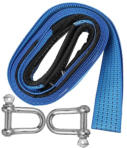 Alipis Cuerda De Remolque para Coche Correa De Remolque De Nailon De Alta Resistencia Cuerda De Emergencia Cinta Reflectante Suitable para De Vehículo Condiciones Nocturnas