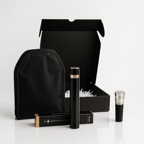 Sacacorchos de Vino Profesional, Abrebotellas Vino a Presión de Aire, Abridor de acero Inoxidable Kit con Funda Enfriadora Reutilizable Ecológico, Enfría en Minutos y Dura Horas,Tapón al Vacio, Regalo