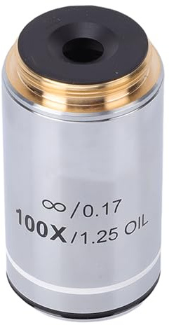 VBESTLIFE 100X Plan-Objektiv, Standard-Objektiv mit 20,2 Mm Gewinde, Kompatibel mit Dem Biologischen Mikroskop Mmost