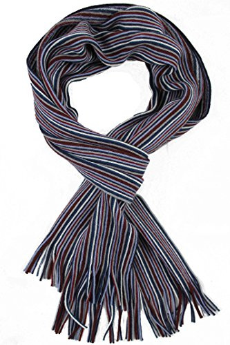 Rotfuchs Schal Strickschal Raschelschal Streifen modisch rot blau 50% Wolle 50% Polyacryl R-638