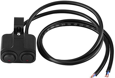 2,5 cm moto manubrio doppio controllo interruttore faro faretto interruttori on/off con spia luminosa