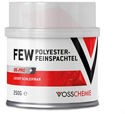 Vosschemie 154.371 2k Feinspachtel 250g-Spachtelmasse für KFZ, Auto & DIY, 0,25KG