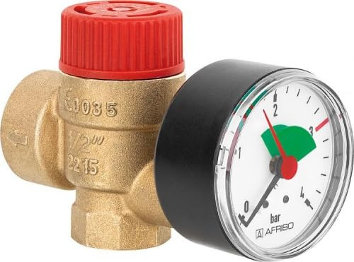 Caleffi Sicherheitsventil Überdruckventil Heizung mit Manometer 3,0 bar