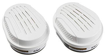 Dräger X-plore A2 P3 Bayonet Filters |Replacement Filter Cartridges Suitable for Face Mask Respirators X-plore 3300, 5500 | Protection Against Spray Paint, Asbestos, Pesticides (6 Pieces)