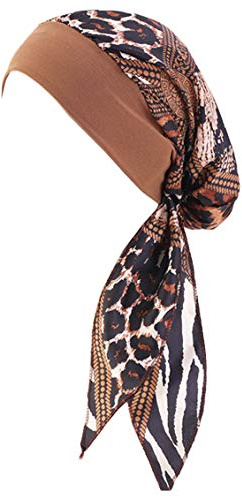 YONKOUNY Kopfbedeckung Chemo Damen Elegante Sommer Elastic Bandana Kopftuch Wrap Headscarf Beanie Hut Kopftuch Schal Turban für Haarverlust Krebs Chemotherapie