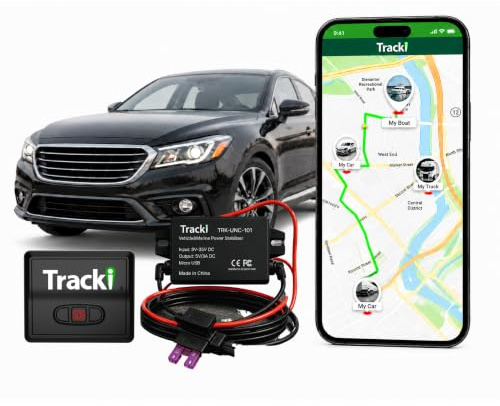 Tracki Cable for GPS Tracker for Vehicles – Hardwire Dash Cam Cable, OBD2 Dash Cam Power Cable, 12V–24V to Micro USB Adapter with Power Stabilizer & Fuse