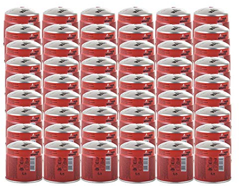 Alpen Camping 48 Stück Piercable 190G Gaskartuschen mit internem Leckagebegrenzer für Herde, Lampen, Lötlampen