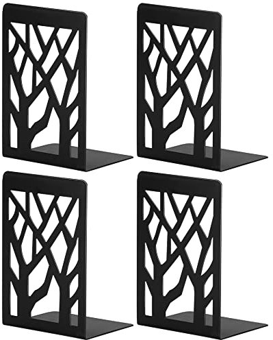 Buchstütze, Buchstützen, Book holder CD Kinder Metall, Bücher Halter für Regal, Ordnerhalter DVD Unsichtbares Bücherregal, Bookends Buchstopper, Buchhalterung Buch Halter Buchbeschwerer 2 Paar Schwarz