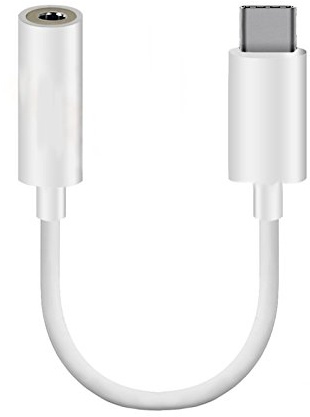 MOELECTRONIX Câble adaptateur audio USB 3.1 type C compatible avec Lenovo Tab P11 Pro | USB-C vers casque numérique 3,5 mm | Prise jack AUX IN blanc