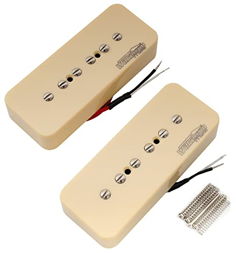 Wilkinson M-serien Alnico 5 P90 Soapbar Pickups Set för Les Paul/SG Elgitarr, Cream
