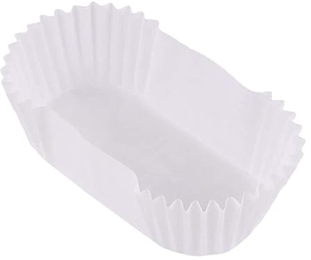 1000PCS Disposable Paper Loaf Bread Pan Liners - High Temperature, Greaseproof, Oval Cake Paper Tray Boat Cup, Safety, White