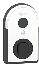 Schneider Electric EVB3S22N40M Pro AC Wallbox, 22 KW, borne de Charge pour Voiture électrique, Prise T2S, Mid, 6 mA, IP55, IK10, Lecteur NFC/RFID