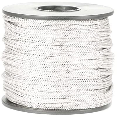 BEL AVENIR Nylon Satin Cord, 2mm 50 Yards Braided Lift Shade Cord for Necklace Bracelet String Cord, Blind Shade, Trim and Shoelaces (White)