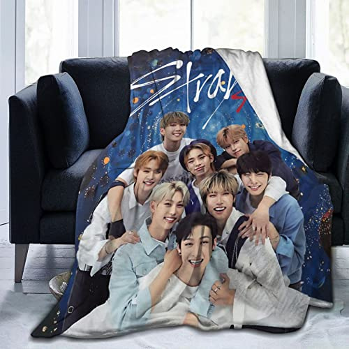 Super Soft Stray Flannel Throw Hyunjin Bangchan Felix Blanket Kids for Bed Sofa Office Knee pad,Bed car Camp Beach Blanket Throw Blankets 50X40