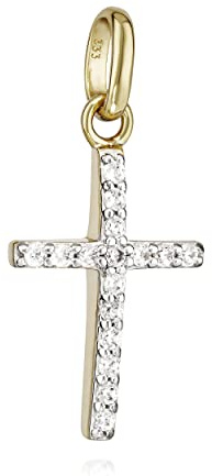 NKlaus Kettenanhänger für Damen Gelbgold; Weiß; Gelb, 8 Karat, 1 Stück