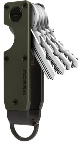 ROSSM Organizador de llaves Porta llaves metálico compacto | Llavero innovador minimalista l Estuche de llaves para hombre