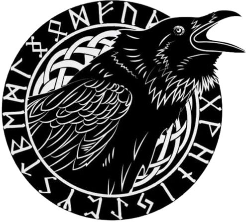 myrockshirt Rabe Wikinger Kompass 30 cm Aufkleber Autoaufkleber Sticker Wandtattoo Profi Qualität