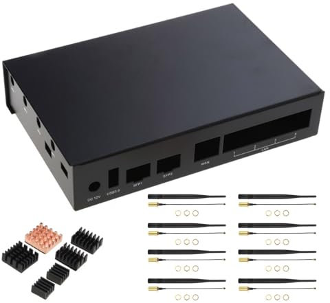 Zeizafa Boîtier en Métal pour Carte Développement Banana PiR3 Ajustement Optimal Dissipation Thermique Efficace Dissipateurs Thermiques Antennes Développement Systèmes Intégrés