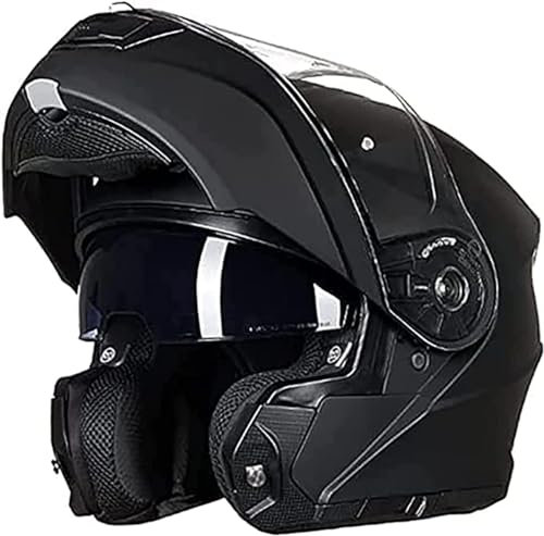 Modularer Motorradhelm, Integral-Klapphelm, Motorrad-Straßenfahrradhelm, DOT/ECE-Zulassung, Mit Doppelvisier, Für Erwachsene, Männer Und Frauen F,XL=59-60CM