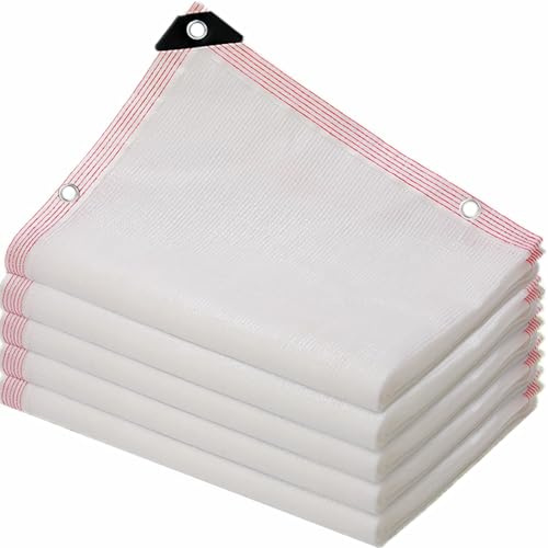 CAQXAQP Malla de Sombra 3mx3m– Blanco – 85% Protección UV–Red de Protección Solar con Ojales para Balcón, Jardín, Terraza e Invernadero – Toldo Vela de Sombra Exterior
