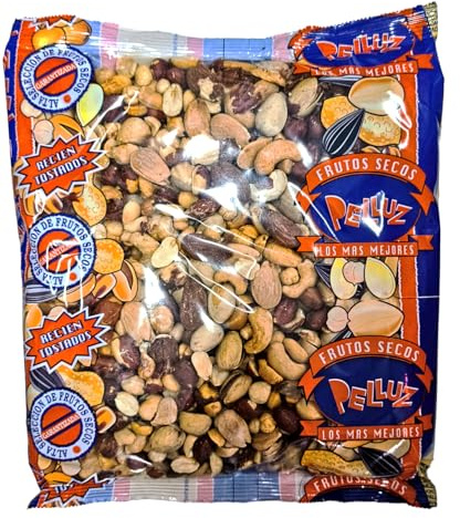 Frutos Secos Tostados sin Sal 1Kg - Mix Tostado sin Sal - Coctel Tostado sin Sal - Cocktail Tostado sin Sal - Revuelto Tostado sin Sal - Pelluz