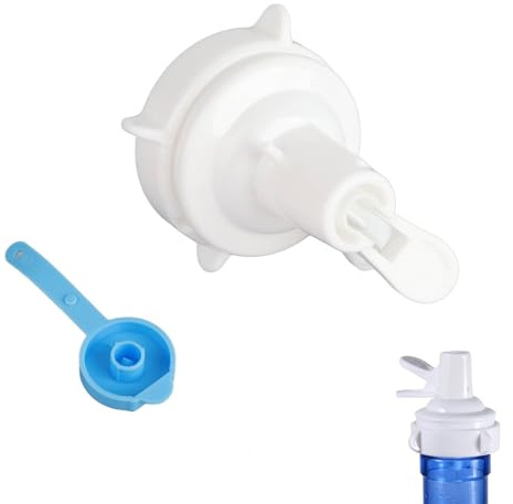 1 grifo de dispensador de agua de botella de agua, grifo de plástico, reemplazar el grifo de válvula de dispensador de agua de botella de agua, dispositivo simple blanco