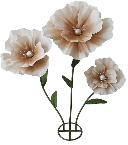 Derefine Enormi Fiori Artificiali in EVA, Flores Gigantes para Decoracion, Grandi Fiori di Carta, Decorazioni Nuziali per il Ricevimento Fiori Primaverili Artificiali per Decorazioni per