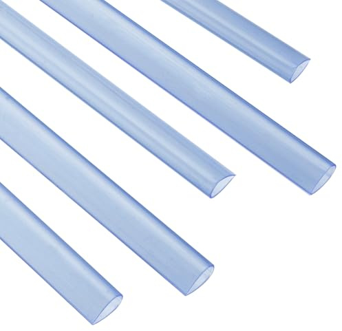 PATIKIL 30pz Barre Rilegatura, 8mm Dorsi Plastici Rilegatura Capacità 50 Fogli Formato A4 Raccoglitore per Relazioni a Forma Goccia per Copertina Relazione Curriculum, Blu Trasparente