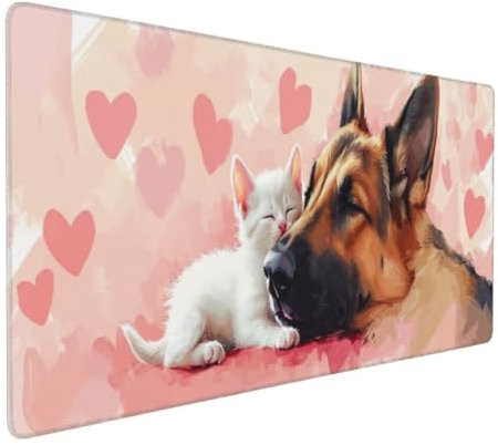 Tapis de Souris Mignon Chien Tapis de Souris XXL 1200x600x3mm, Imperméable Tapis de Souris Gamer XXL Tapis Souris Mouse Pad, Base Atidérapante, Haute Précision et Vitesse pour Gamer, Deco Bureau