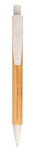 GFD AMBRA 50 Penne Personalizzate con Scritta e Logo - Penna a Sfera in Bamboo con Incisione Laser, Idea Personalizzabile Ufficio, Inaugurazioni, Fiere, Gadget Promozionali(50 Penne, Naturale)
