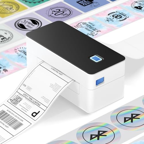 SVANTTO Bluetooth Thermal Label Printer 4x6, Compatible with Windows/Mac/Android/iOS, Shipping Label Printer for Royal Mail, DPD, eBay, Etsy, Shopify, Inkless