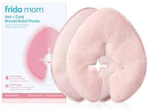 Frida Mom Breast Therapy Packs, Cold & Hot Pack for Pain Relief, Pack of 2 | Lactation Support for Mastitis, Engorgement and Pump Aid, Postpartum Recovery Essential For New Mums Breastfeeding