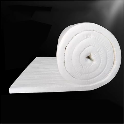 Aislamiento de fibra cerámica, manta aislante ignífuga de 2400 °F, disponible en varios espesores, resistente a altas temperaturas para hornos, estufas y forjas.(White-5cm)