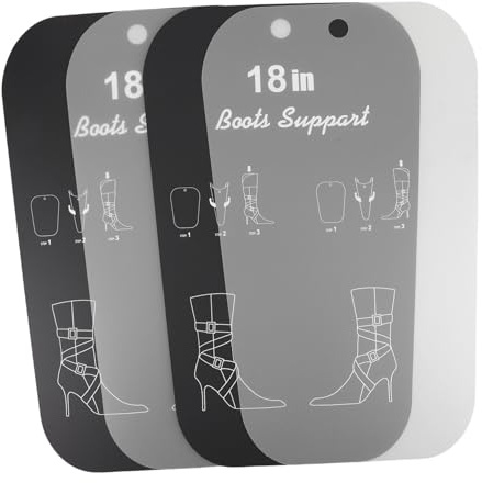 Ipetboom Forme De Botte Haute Insérée Support De Forme Pour Bottes Femmes Plastique Transparent Blanc Et Noir Maintien Solide Rangement Compact Taille Unique 45cm