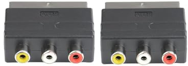 WICAREYO Adaptador 3RCA a SCART compatible para DVD/videograbador/PS4, 2 unidades