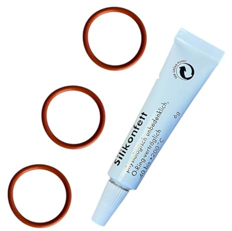 Pflegeset Wartungsset Reinigungsset Ersatzteile Zubehör für Philips Kaffeevollautomaten 1200 2200 3200 4300 4400 5400 Series – 3 O-Ring Dichtungen (32×40×4 mm) / Silikonfett lebensmittelecht