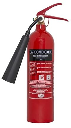 Jewel Fire Group 2KG CO2 Fire Extinguisher - Class B and Electrical Fires, BS EN3 UKCA Certified, Frost-Free Horn and Wall Bracket Included