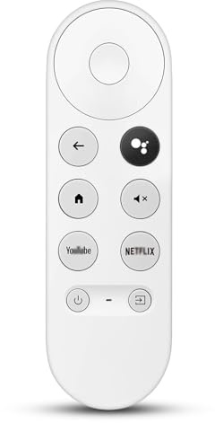 G9N9N Télécommande Vocale Bluetooth - Remplacement pour Google Chromecast TV 4K Snow/Google TV, Compatible avec Chromecast 4K HDR Streamer, Boutons Netflix & Youtube Intégrés