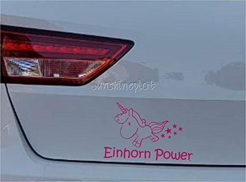 Aufkleber Einhorn Power (Pink)