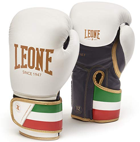 LEONE 1947, Boxnings handskar, Unisex vuxen, Vit, 10 OZ, GN039