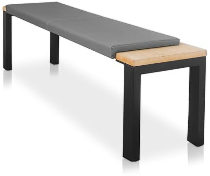 Lycce Bankauflage/Klemmkissen, Grau, 3-Sitzer | 1 Lage, Kunstleder, Banktiefe ab 35cm